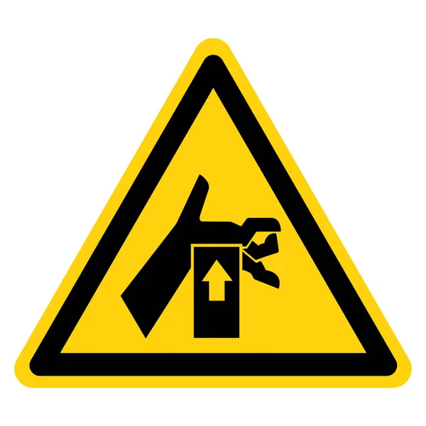 Fuerza de aplastamiento de mano desde abajo Signo de símbolo, Ilustración de vectores, Aislar en la etiqueta de fondo blanco .EPS10 — Vector de stock
