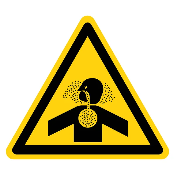 Segno di simbolo di asfissia dei gas tossici, illustrazione vettoriale, isolato su etichetta di sfondo bianco .EPS10 — Vettoriale Stock