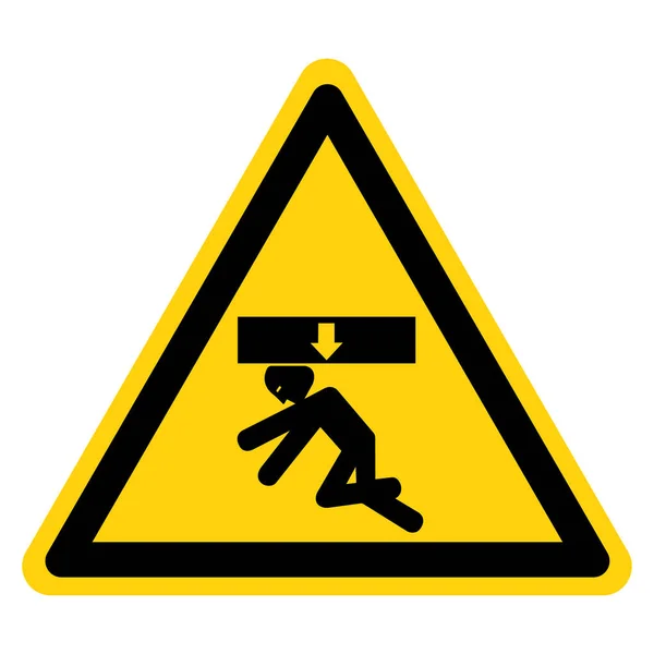 Body Crush Force von oben Symbol-Zeichen, Vektor-Illustration, isoliert auf weißem Hintergrund Etikett .EPS10 — Stockvektor