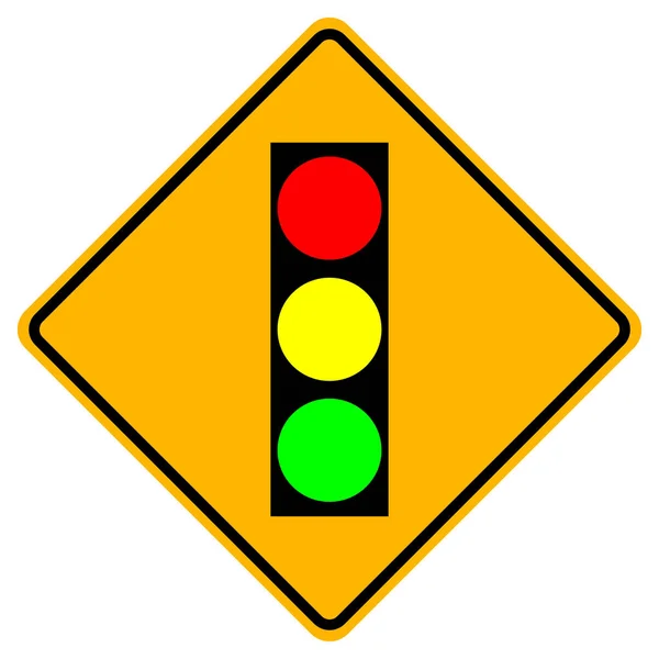 Traffic Light Warning Sign,Vector Illustration, Isolate On White Background, Symbols, Icon. EPS10 — Stock Vector
