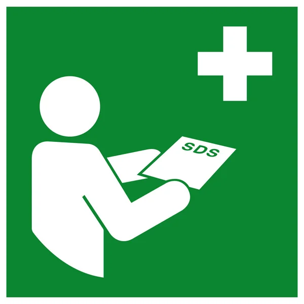 SDS Station Symbol Sign, Vector Illustration, Isolate on White Background Label .EPS10 — 图库矢量图片