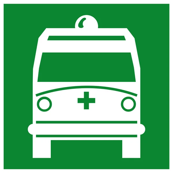 Ambulancia Pick Up Signo de símbolo de punto, Ilustración de vectores, Aislar sobre fondo blanco, Etiqueta, Icono. EPS10 — Vector de stock