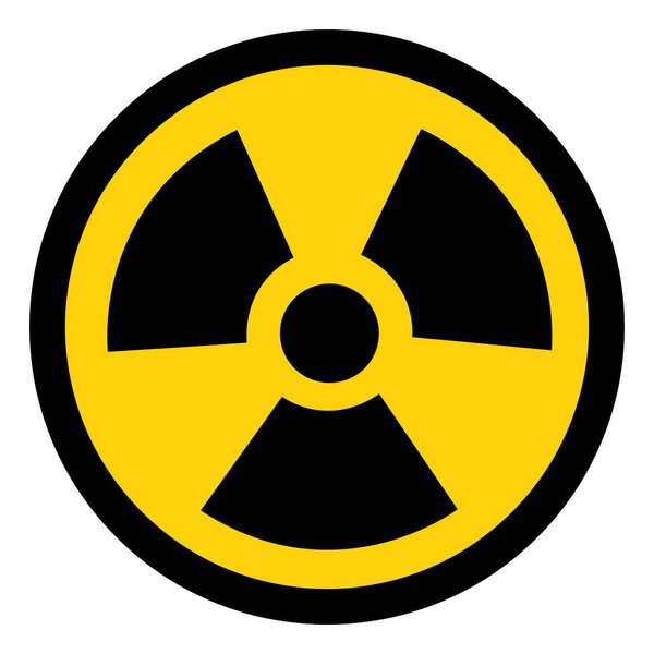 Radiation Traditional Hazard Symbol Sign,Vector Illustration, Isolated On White Background Icon. EPS10 