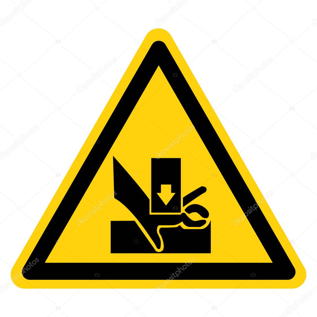 Beware You Hand When Using Silkscreen Symbol Sign, Vector Illustration, Isolated On White Background Icon. EPS10 