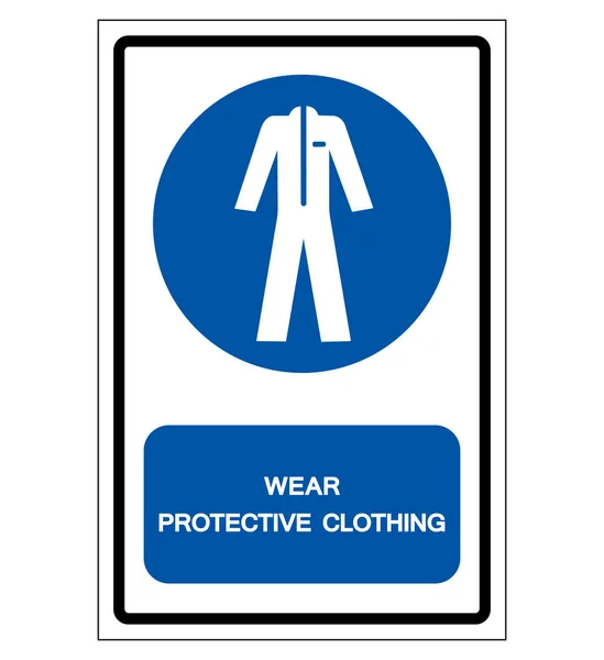 Beschermende kleding dragen symbool teken, vector illustratie, geïsoleerd op witte achtergrond label. Eps10 — Stockvector