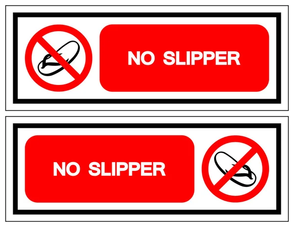 Geen symbool teken van de slipper, vector illustratie, isoleren op witte achtergrond label. Eps10 — Stockvector