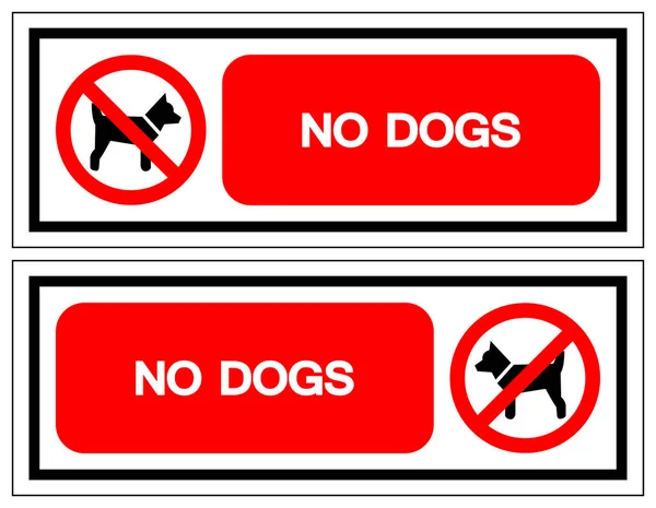 Hayır Köpekler Sembol Işareti, Vektör Çizim, Beyaz Arka Plan Etiketi üzerinde izole . Eps10 — Stok Vektör