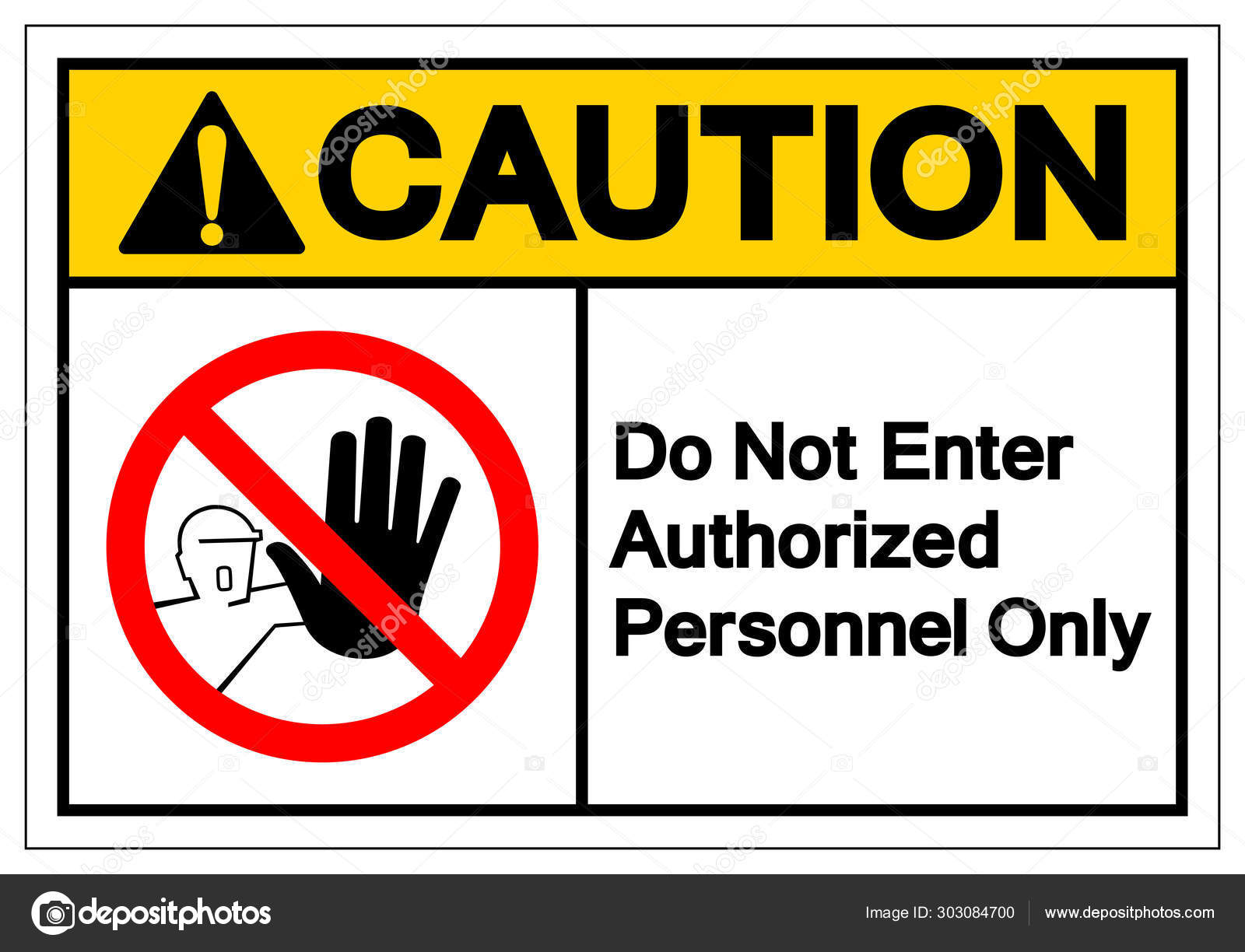 Caution Do Not Enter Authorized Personnel Only Symbol Sign Vector Illustration Isolate On White Background Label Eps10 Vector Image By C Technicsorn Vector Stock