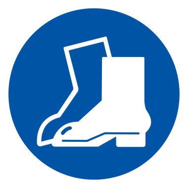 Aşınma Ayak Koruma Sembol İşareti,Vektör İllüstrasyon, Beyaz Arka Plan Etiketi Üzerine İzole. Eps10