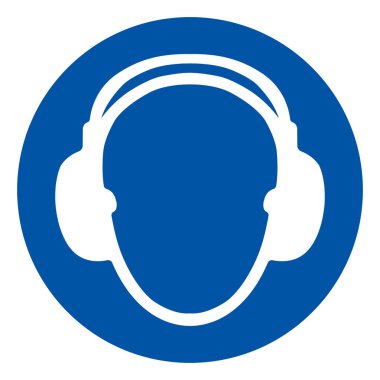 Aşınma Earmuff Sembol İşareti, Vektör İllüstrasyon, Beyaz Arka Plan Etiketi Üzerine İzole. Eps10