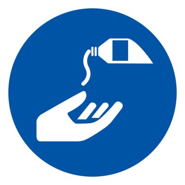 Beyaz Arka Plan Etiketi Üzerine İzole Bariyer Krem Sembol İşareti, Vektör Çizimi kullanın. Eps10