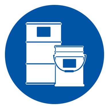 Boya Drum Alan Sembol İşareti,Vektör Çizimi, Beyaz Arka Plan Etiketi Üzerine İzole. Eps10