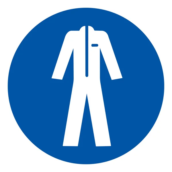 Tragen Schutzkleidung Symbol Zeichen, Vektorabbildung, isoliert auf weißem Hintergrund Etikett. eps10 — Stockvektor