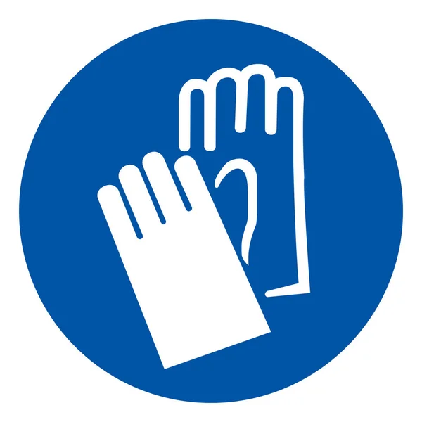 Nosić rękawiczki symbol znak, wektor ilustracji, wyizolować na białym tle Label. Eps10 — Wektor stockowy