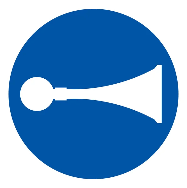 Geluid hoorn symbool teken, vector illustratie, geïsoleerd op witte achtergrond label. Eps10 — Stockvector