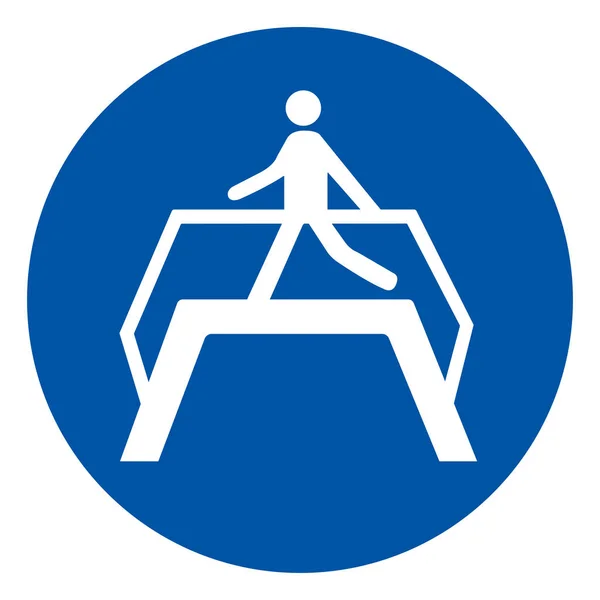 Verwenden Sie Fußgängerbrücke Symbol Zeichen, Vektorabbildung, isolieren auf weißem Hintergrund Symbol .eps10 — Stockvektor