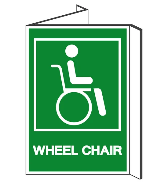 Rollstuhl Krankenhaus-Symbol, Vektorillustration, Isolation auf weißem Hintergrund-Symbol. EPS10 — Stockvektor