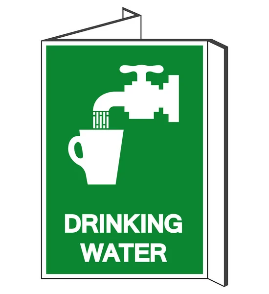 Symbolzeichen für Trinkwasser, Vektorillustration, Isoliert auf weißem Hintergrundetikett .EPS10 — Stockvektor