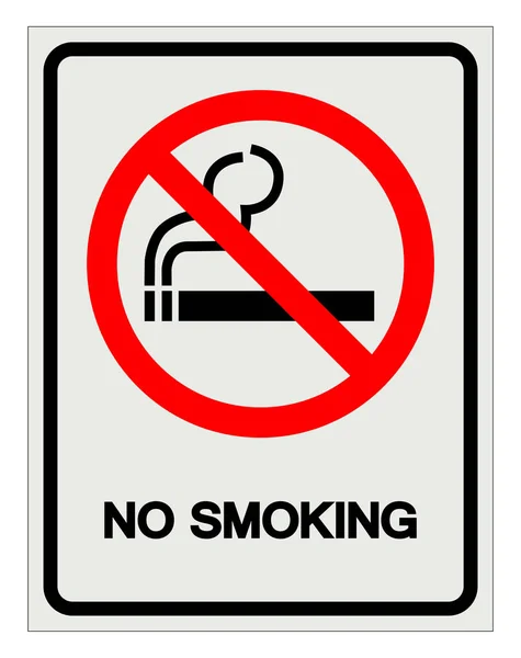 No Smoking Symbol Sign, Vektor Illustration, Isolat auf weißem Hintergrund Etikett. EPS10 — Stockvektor