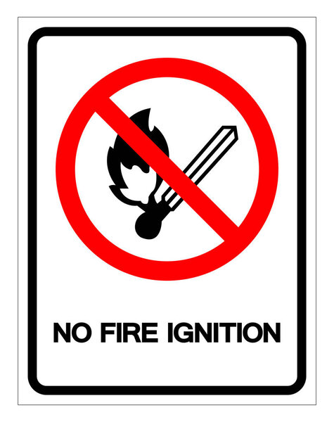 No Fire Ignition Symbol Sign, Vector Illustration, Isolate On White Background Label .EPS10 