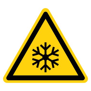 Dikkat Düşük Sıcaklık Dondurma Koşulları Sembol, Vektör İllüstrasyon, Beyaz Arka Plan Etiketi Üzerinde İzole. Eps10 