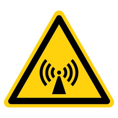 Beware Non-Ionizing Radiation Symbol, Vector Illustration, Isolate On White Background Label. EPS10  clipart