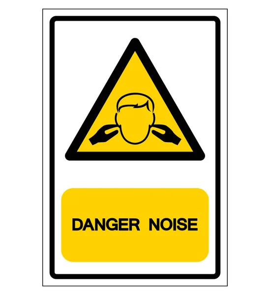Símbolo de ruido de peligro, ilustración vectorial, aislamiento en la etiqueta de fondo blanco. EPS10 — Vector de stock