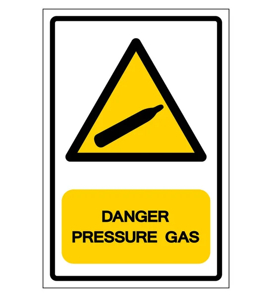 危険圧力ガスシンボル記号、ベクトルイラスト、白い背景に隔離、ラベルステッカー、ラベル。エプス10 — ストックベクタ