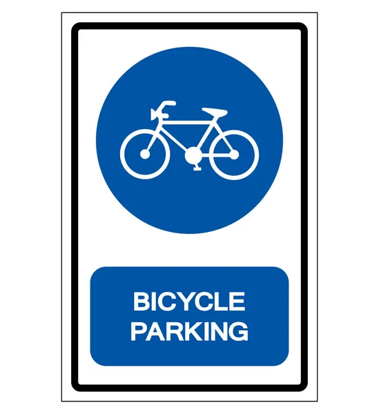 Bicycle Parking Symbol Sign, Vector Illustration, Isolate On White Background Label .EPS10 — Stock Vector