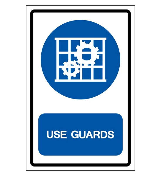 Utilisez le signe de symbole de protection de gardes, illustration vectorielle, isolez sur l'étiquette blanche de fond .EPS10 — Image vectorielle