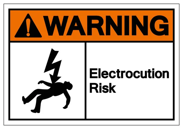 Προειδοποιητικό σημάδι συμβόλου κινδύνου ηλεκτροπληξίας, απεικόνιση διανυσματικού φορέα, απομονωμένη σε λευκή ετικέτα φόντου. Eps10 — Διανυσματικό Αρχείο
