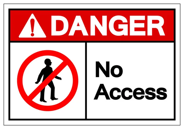Signo de símbolo de acceso de peligro, ilustración vectorial, aislamiento en la etiqueta de fondo blanco .EPS10 — Vector de stock