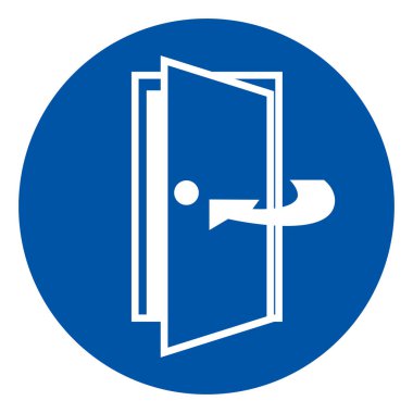 Kapı Kapalı Sembol İşareti tutun, Vektör Çizim, Beyaz Arka Plan Etiketi üzerinde izole . Eps10 