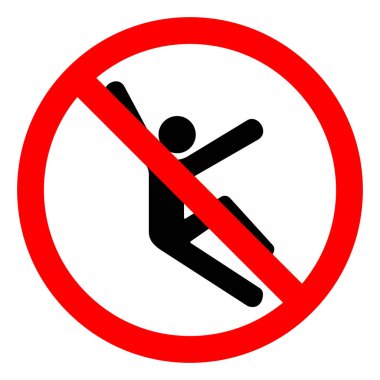 Injury Hazard Climb Hazard Symbol Sign, Vector Illustration, Isolate On White Background Label .EPS10  clipart