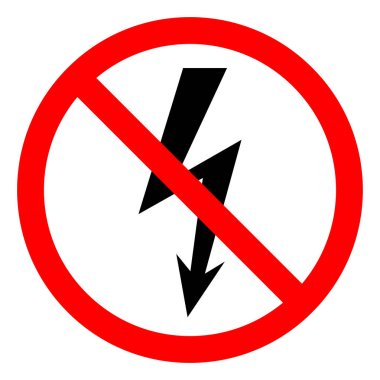 Yaralanma Tehlike Tehlike Elektrik Sembol İşareti ,Vektör İllüstrasyon, Beyaz Arka Plan etiketi üzerinde izole. Eps10 