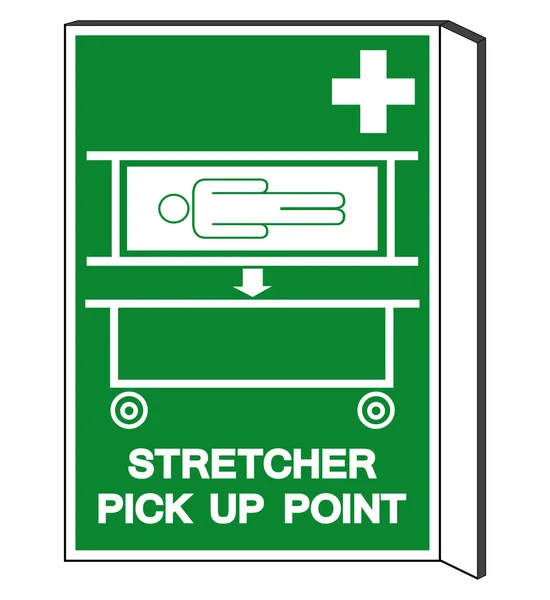 Stretcher Pick Up Point Symbol znak, Ilustracja wektora, Izolacja na białym tle etykiety .EPS10 — Wektor stockowy