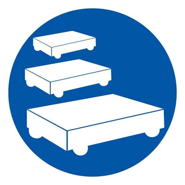 Lackierwagen Parken Symbol Zeichen, Vektorabbildung, isolieren auf weißem Hintergrund Etikett. eps10 — Stockvektor
