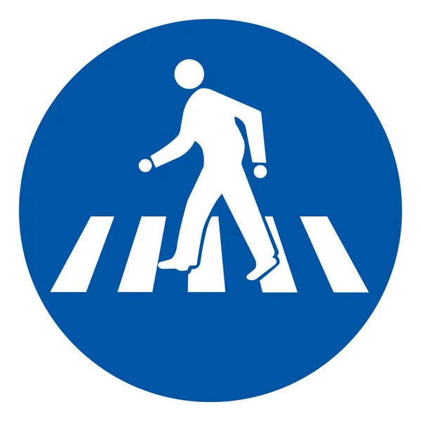 Sinal de Símbolo Walk-Way, Ilustração de Vetor, Isolar na etiqueta de fundo branco. EPS10 — Vetor de Stock