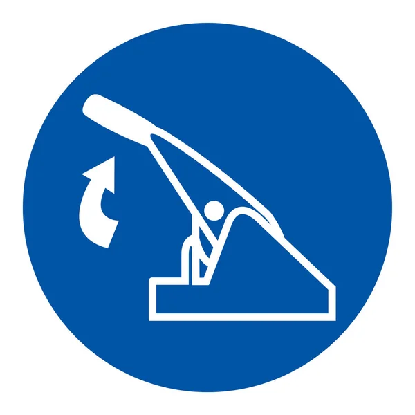 Pull hamulec postojowy symbol znak, wektor ilustracji, wyizolować na białym tle Label. Eps10 — Wektor stockowy
