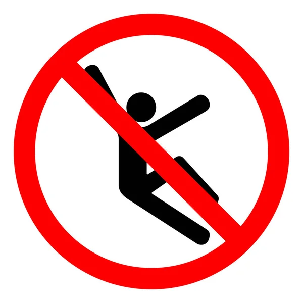 Sinal do símbolo do perigo da escalada da lesão, ilustração do vetor, isolar na etiqueta de fundo branca .EPS10 —  Vetores de Stock