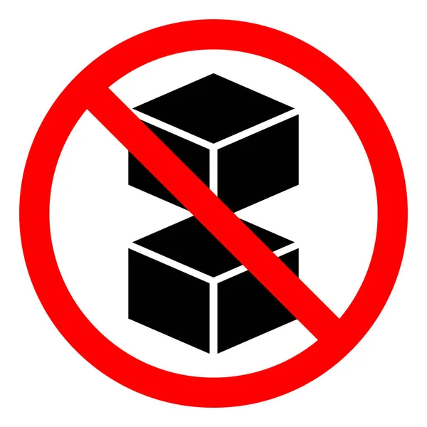 Do No double stack symbool teken, vector illustratie, isoleren op witte achtergrond label. Eps10 — Stockvector