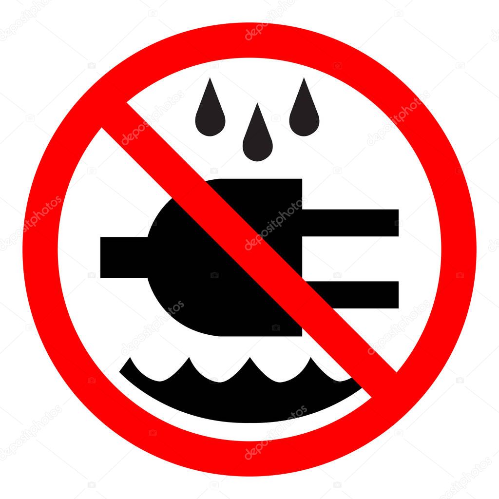 Do Not Expose To Wate Symbol Sign, Vector Illustration, Isolate On White Background Label .EPS10 