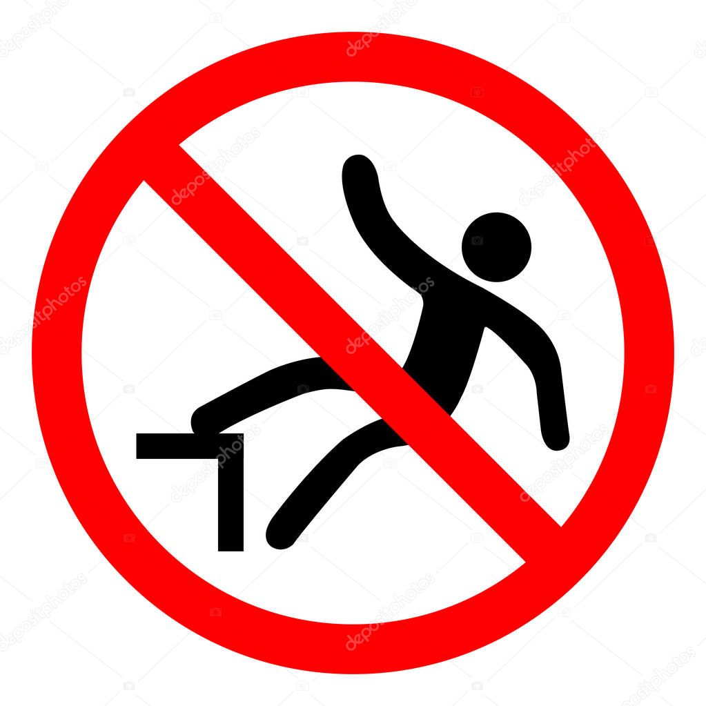 Do Not Step On Symbol Sign, Vector Illustration, Isolate On White Background Label .EPS10 