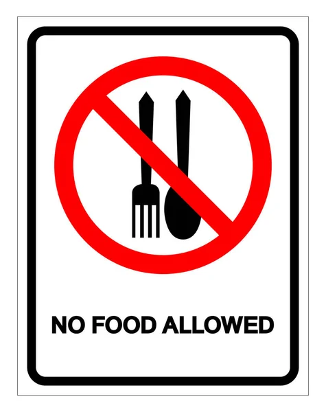 Nem élelmiszer megengedett szimbólum jel, Vector illusztráció, izolátum fehér háttér címke. Eps10 — Stock Vector