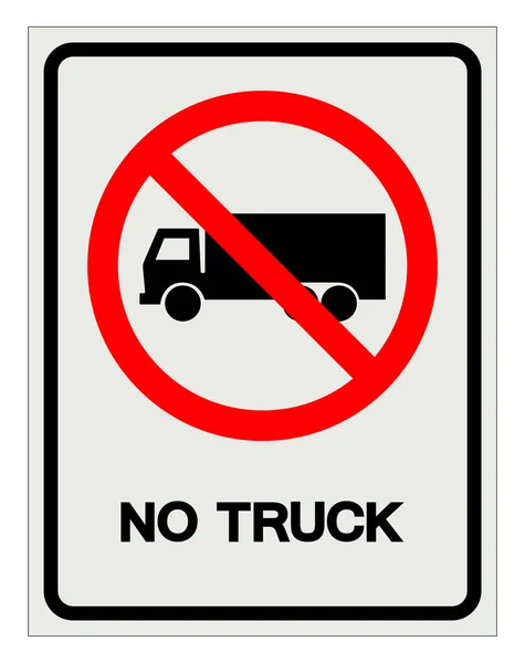 Inget lastbils symbol tecken, vektor illustration, isolera på vit bakgrunds etikett. Eps10 — Stock vektor