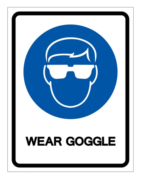 Use Goggle Symbol Sign, Ilustração vetorial, Isolar na etiqueta de fundo branco. EPS10 — Vetor de Stock