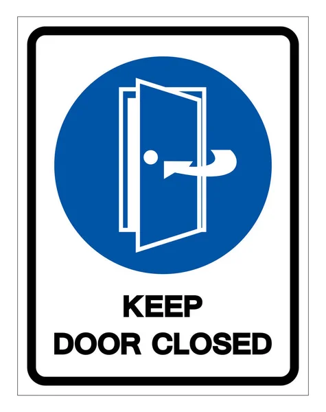 Kapı Kapalı Sembol İşareti tutun, Vektör Çizim, Beyaz Arka Plan Etiketi üzerinde izole . Eps10 — Stok Vektör
