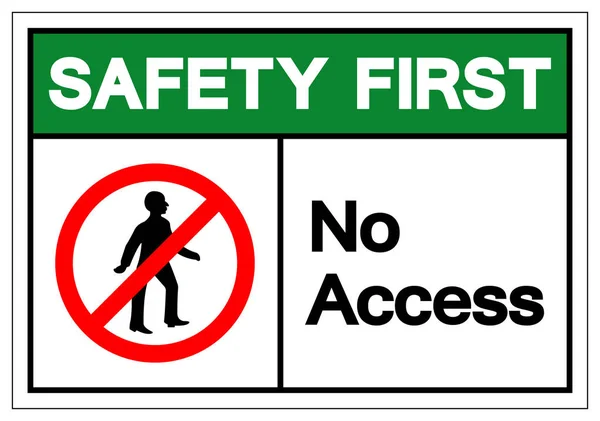 Signo de símbolo de primer acceso de seguridad, ilustración vectorial, aislamiento en la etiqueta de fondo blanco .EPS10 — Vector de stock