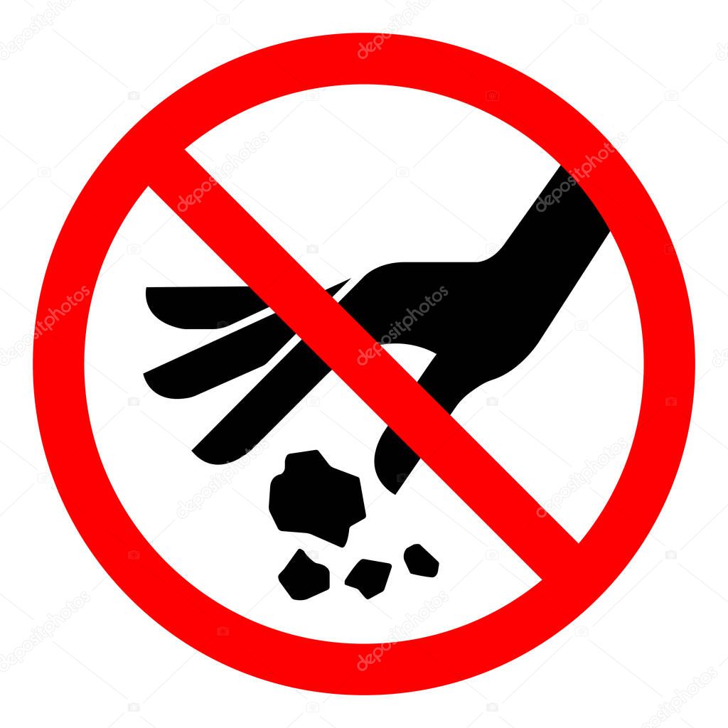 No Littering Symbol Sign, Vector Illustration, Isolate On White Background Label .EPS10 