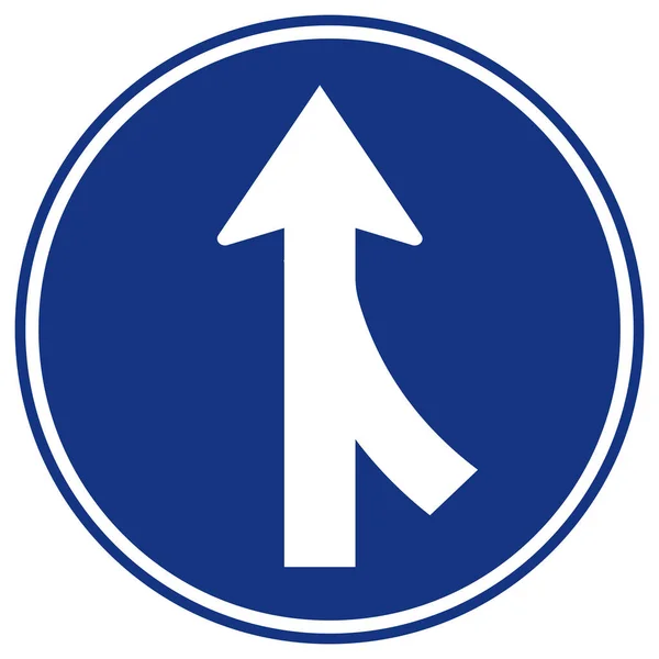 Fusões Direito Trânsito Road Sign, Ilustração Vector, Isolar em fundo branco, Símbolos, Ícone. EPS10 — Vetor de Stock